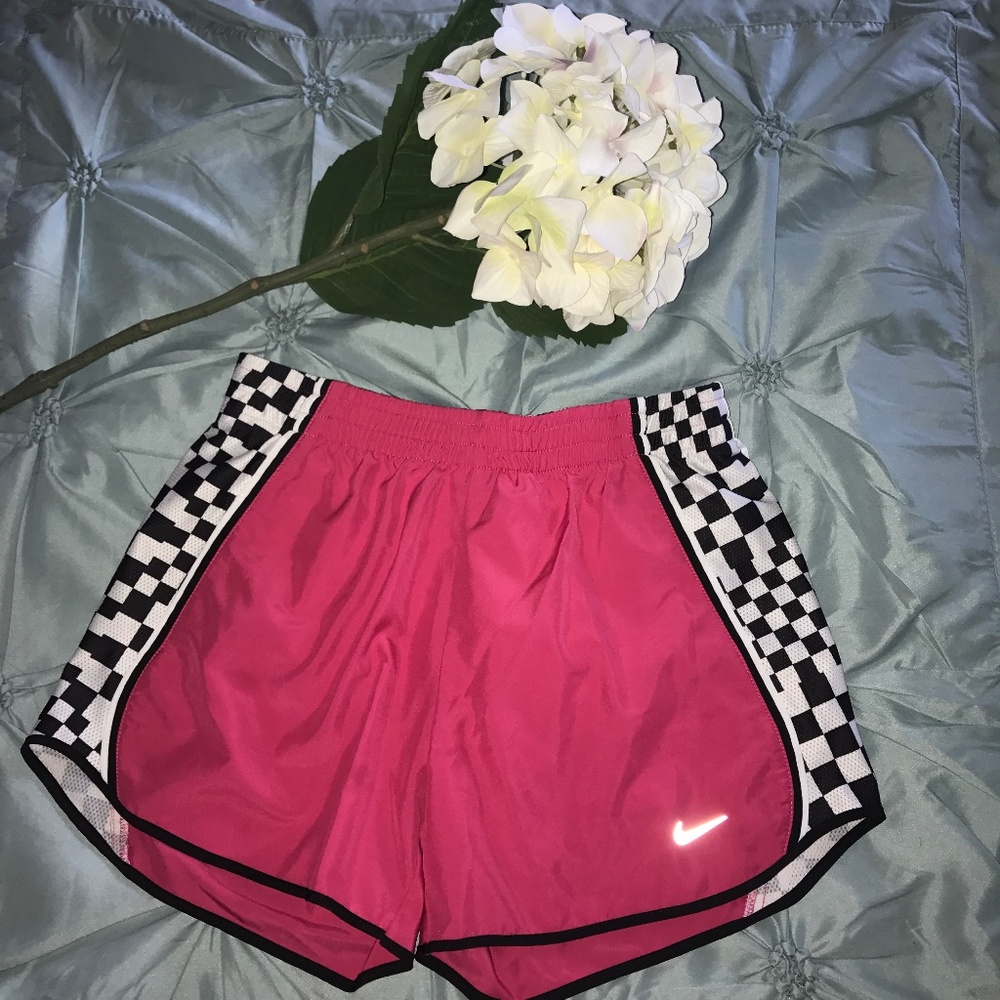 Pink Nike Shorts w/ Checkers